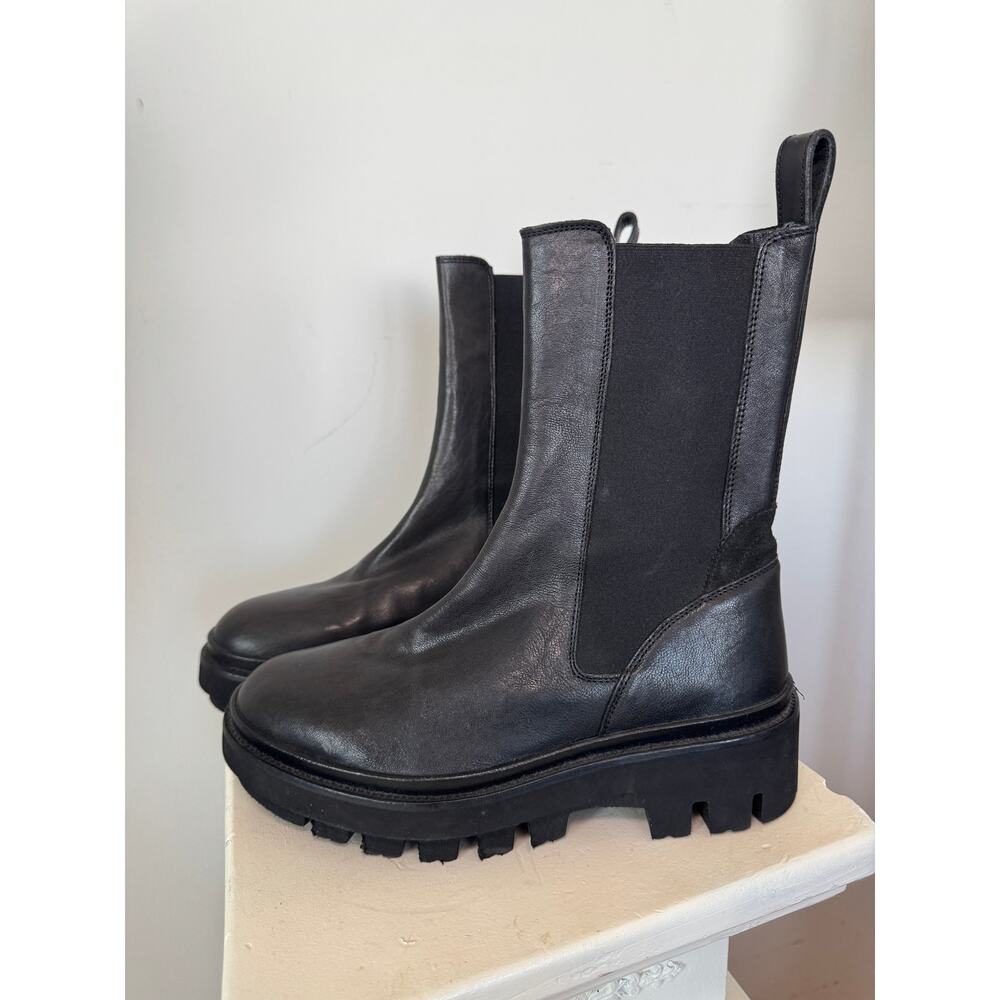AllSaints Billie Leather Ankle Boots – Black, Size EU 40 / US 9